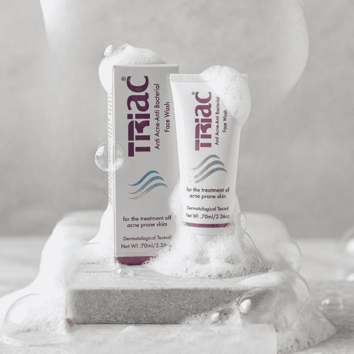 Triac Anti Acne Anti Bacterial Face Wash 70ml for Acne-Prone Skin