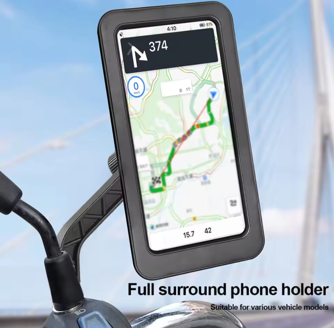 Waterproof Bike Phone Mount – 360° Rotatable Mobile Holder