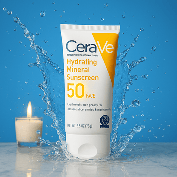 CeraVe Skincare Set – Night Cream, Retinol Serum, Acne Foaming Cream Cleanser, and Hydrating Mineral Sunscreen SPF 50 – Dermatologist Developed - AlSODEAL