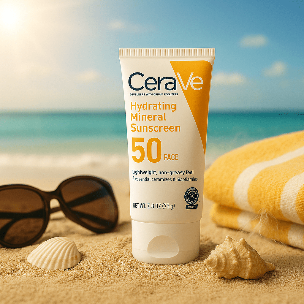 CeraVe Skincare Set – Night Cream, Retinol Serum, Acne Foaming Cream Cleanser, and Hydrating Mineral Sunscreen SPF 50 – Dermatologist Developed - AlSODEAL