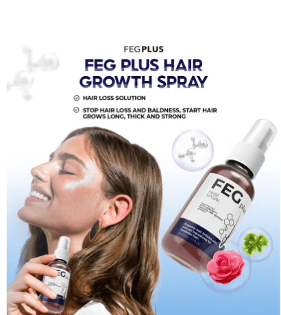 FEG PLUS Hair &amp; Beard Growth Serum Spray 50ml | Seaweed Extract, Rosemary, Redensyl, Anagain &amp; Minoxidil | Anti Hair Loss, Regrowth Treatment - AlSODEAL