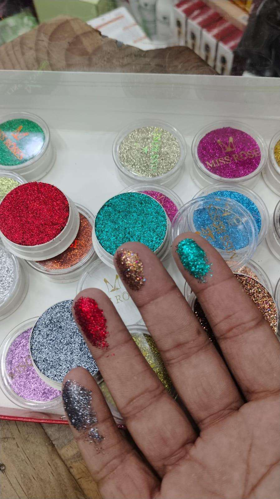 Miss Rose Multicolor High Pigmented Glitter Shimmer Eyeshadow Palette Set Professional Eye Makeup - Pack of 24 - AlSODEAL