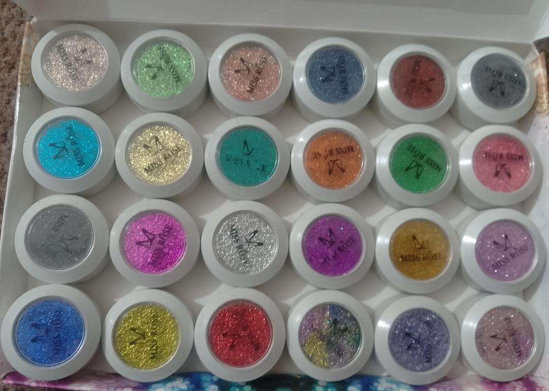 Miss Rose Multicolor High Pigmented Glitter Shimmer Eyeshadow Palette Set Professional Eye Makeup - Pack of 24 - AlSODEAL