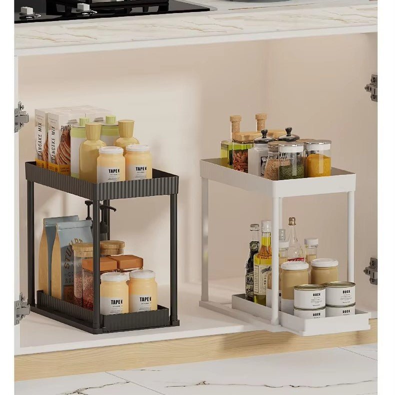 Multi - Functional Kitchen Shelf | Nail - Free Installation | Rust - Proof Carbon Steel Organizer | Waterproof & Strong Load - Bearing | Random Colour - AlSODEAL