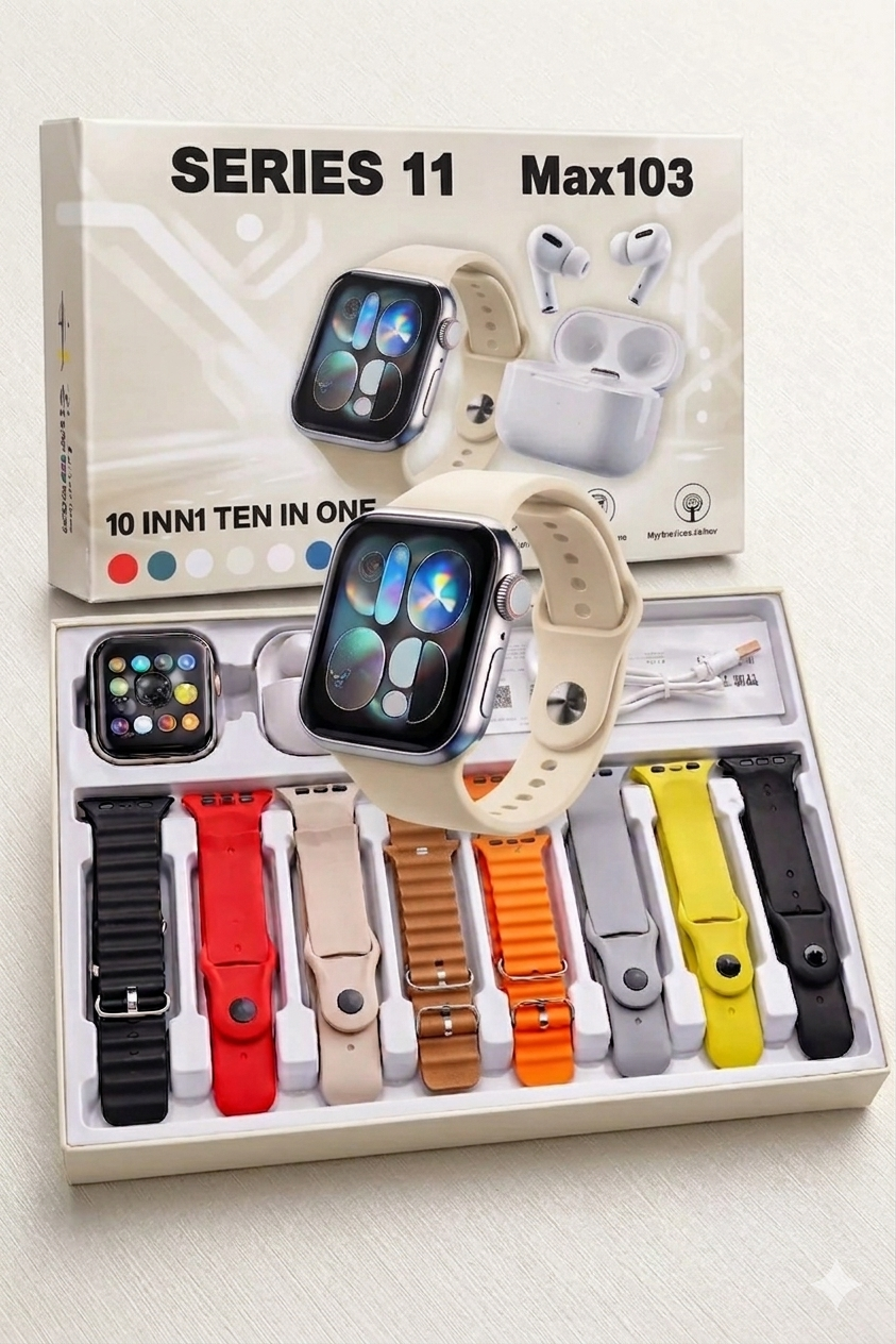 Series 11  7 in 1 Smartwatch with Wireless Earbuds | Bluetooth Calling Cash on Delivery Available