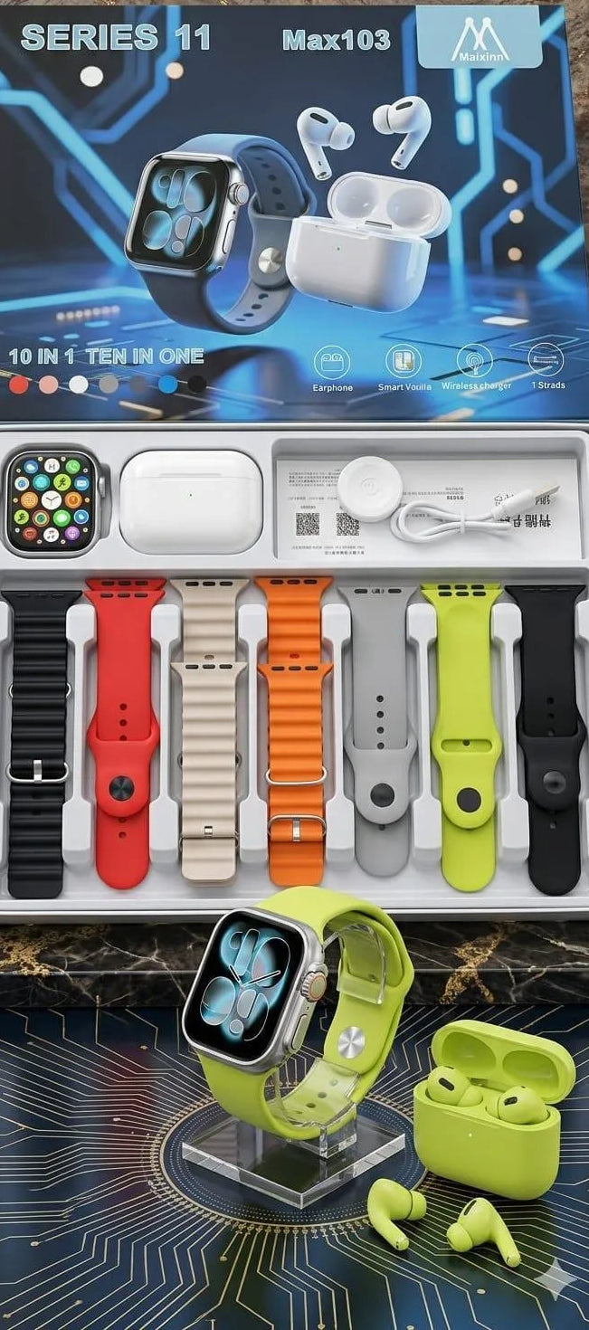 Series 11  7 in 1 Smartwatch with Wireless Earbuds | Bluetooth Calling Cash on Delivery Available