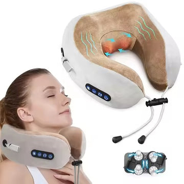 Rechargeable Neck Massager U-Shaped Pillow – Multifunctional Portable