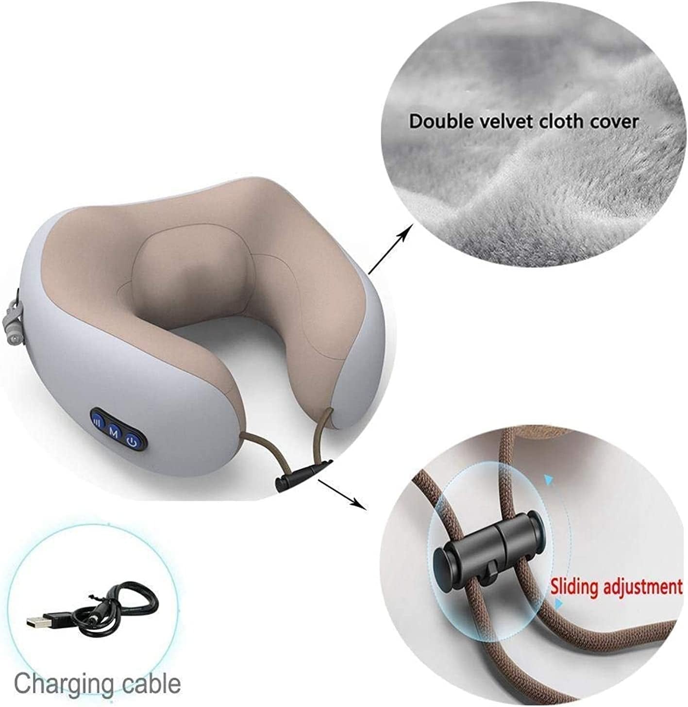 Rechargeable Neck Massager U-Shaped Pillow – Multifunctional Portable